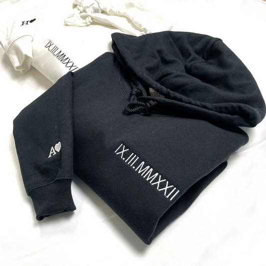 Embroidered Roman Numeral Sweatshirt