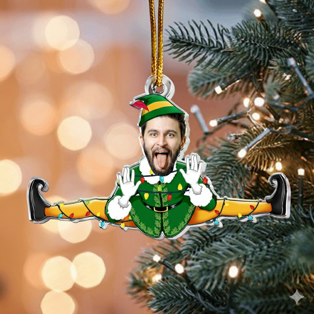 Funny Christmas Custom Face Family, Friends, Personalized Family Photo Ornament