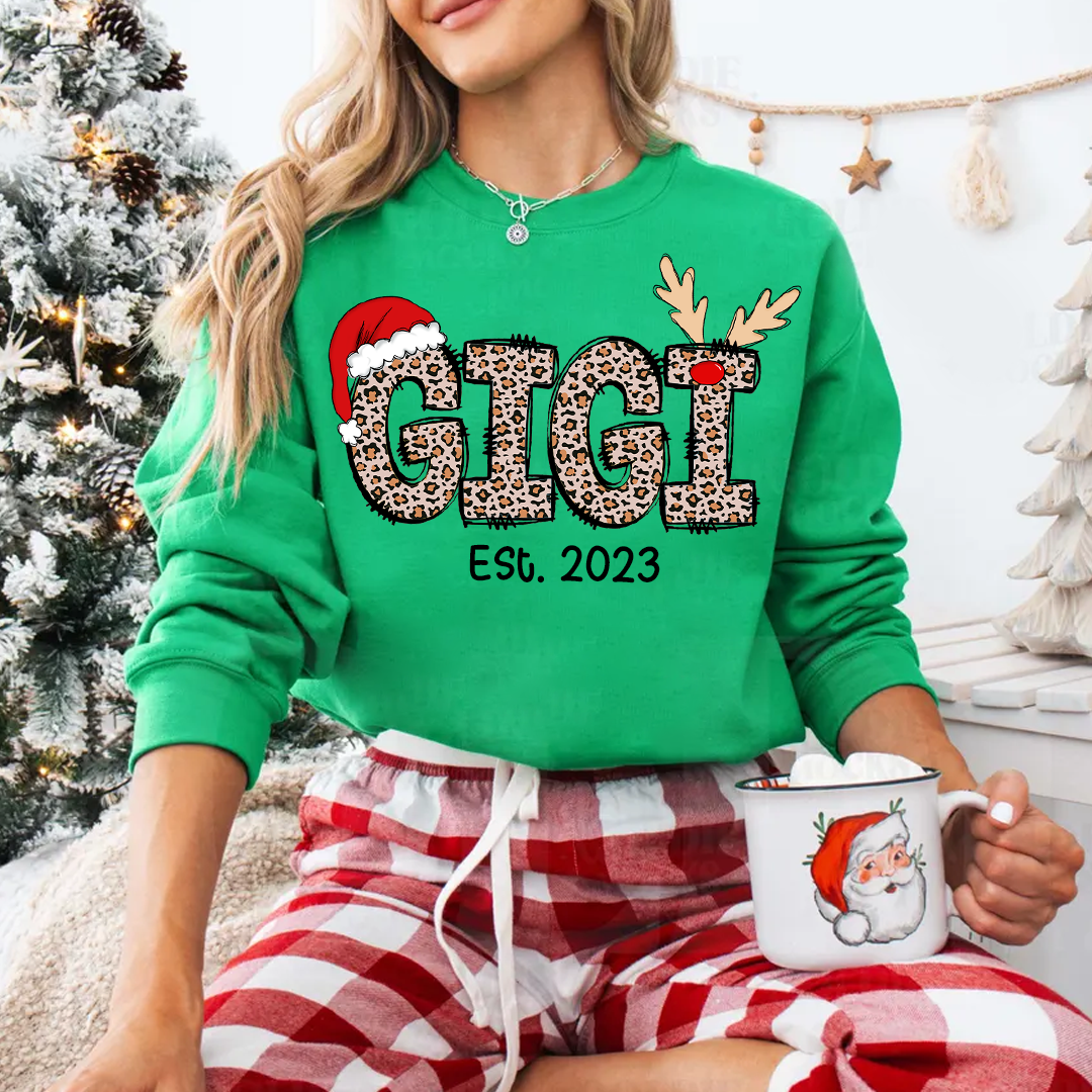 Gigi Est Year And Grandkids Custom Name Sweatshirt