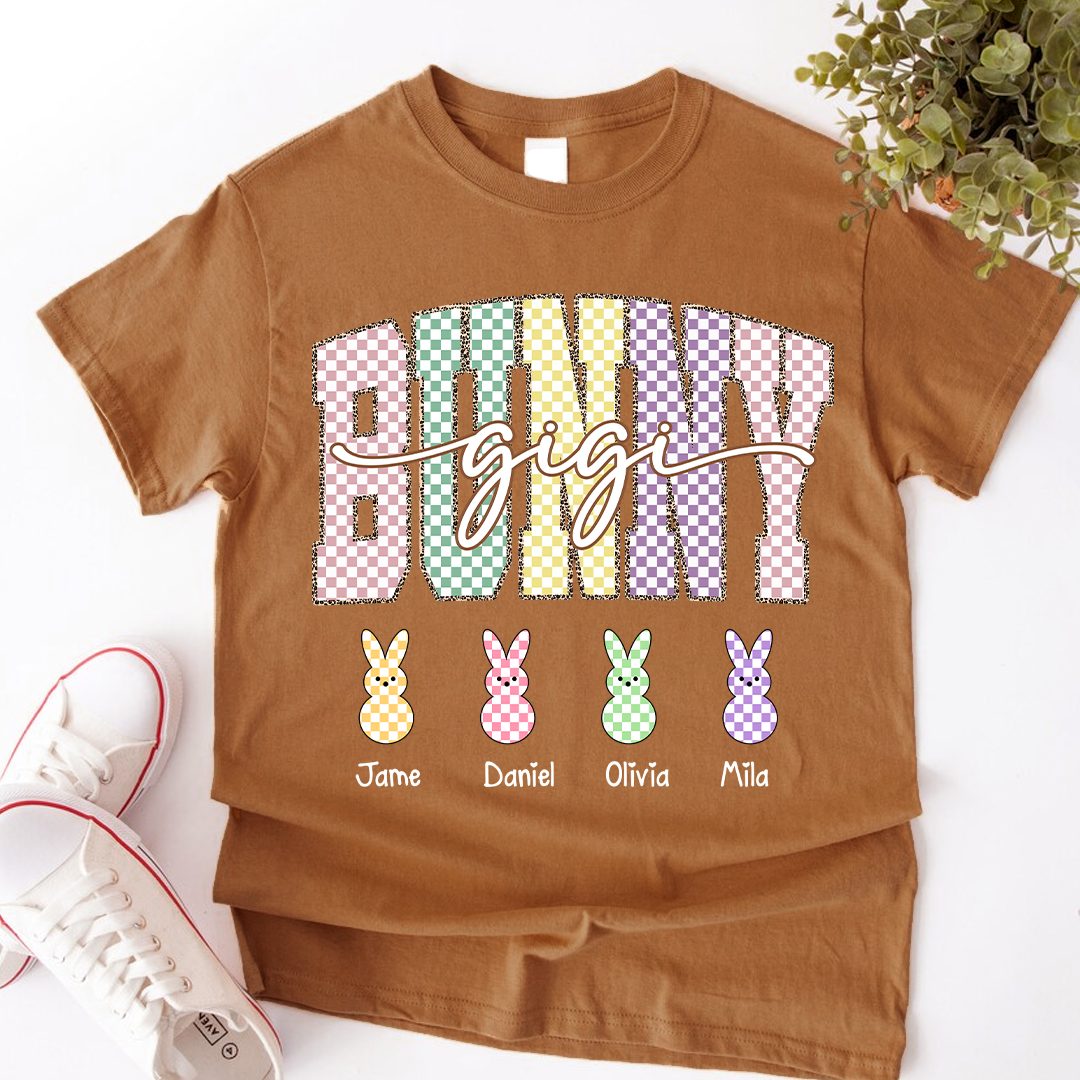 Gigi Bunny Personazed Gigi And Grandkids Easter Day Gift T-shirt