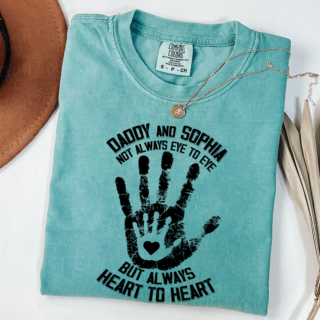 Personalized Grandpa and Grandkids Hand In Hand Fathers Day Gift Comfort Colors® T-shirt