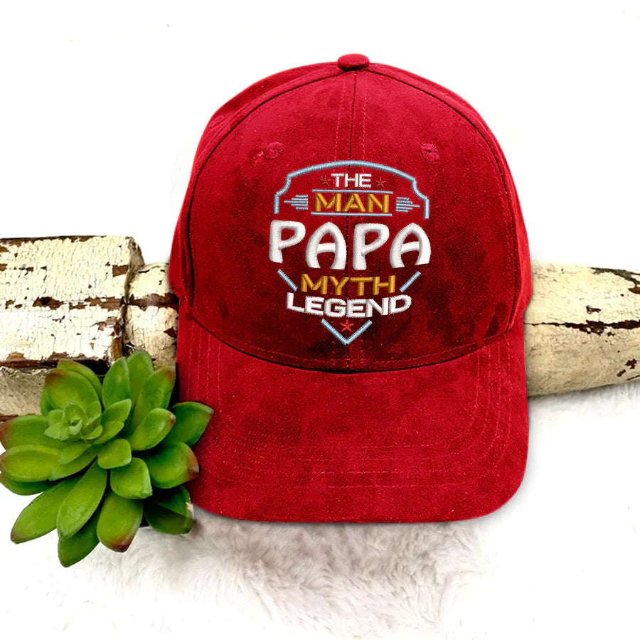 Godmerch The Man Myth Legend Papa, Custom Nickname Embroidery Cap