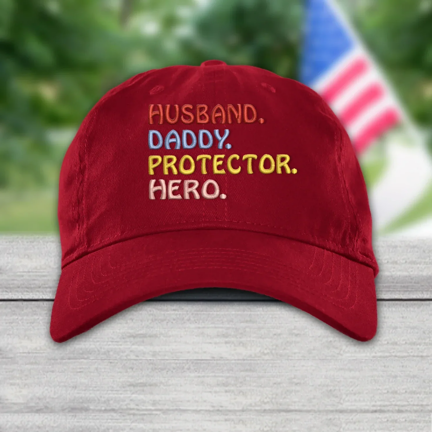 Godmerch Husband Daddy Protector Hero, Custom Nickname Embroidery Cap