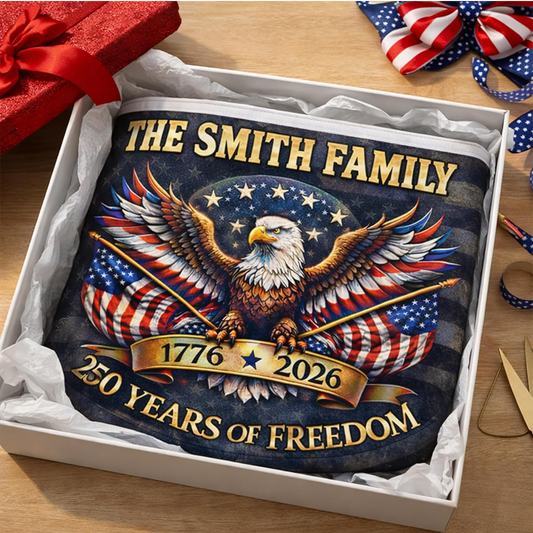 LaPersonalized 250th Anniversary Flag with Family Name Custom Semiquincentennial 1776-2026 Patriotic Outdoor Banner Patriotic Independence Decor