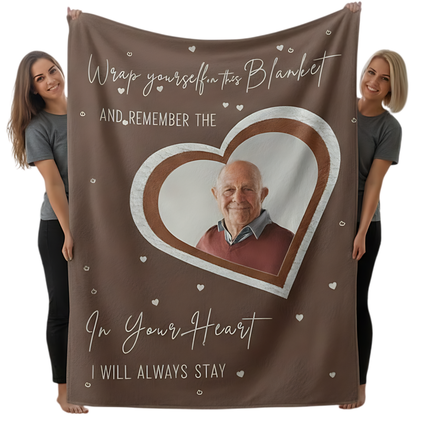 Personalized Memorial Photo Blanket – Custom Sympathy Blanket In Loving Memory Gift