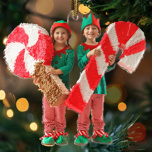 Personalized Happy Kids Ornament 2025, Custom Photo Cutout Acrylic Decoration, Unique Christmas Gift For Children And Families