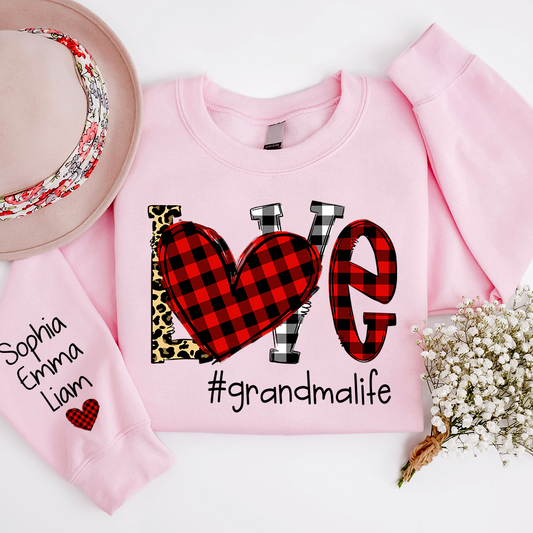 Personalized Love Grandma Life With Kids Sweatshirt