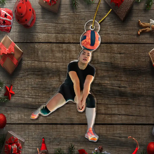 Personalized Volleyball Player Ornament 2025, Custom Photo Acrylic Decoration, Unique Christmas Gift For Volleyball Teams And Sports Lovers