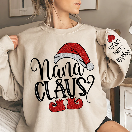 Sparkling Christmas Custom Nana Claus And Kids LTP01