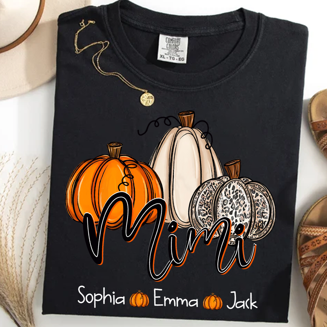 Comfort Colors® Mimi, Grandma Pumpkins Autumn And Grandkids T-Shirt