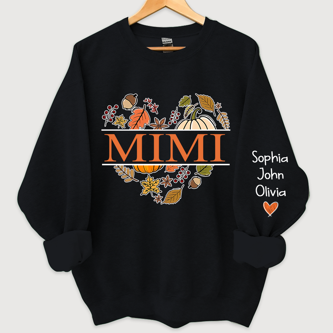 Mimi pumpkin fall autumn And Grandkids Sweatshirt