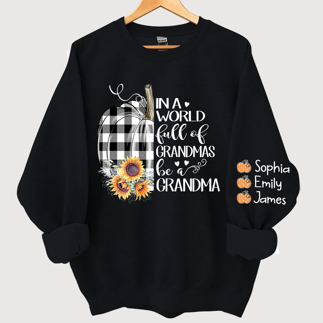 Pumpkin be a Grandma with love Grandkids Sweatshirt