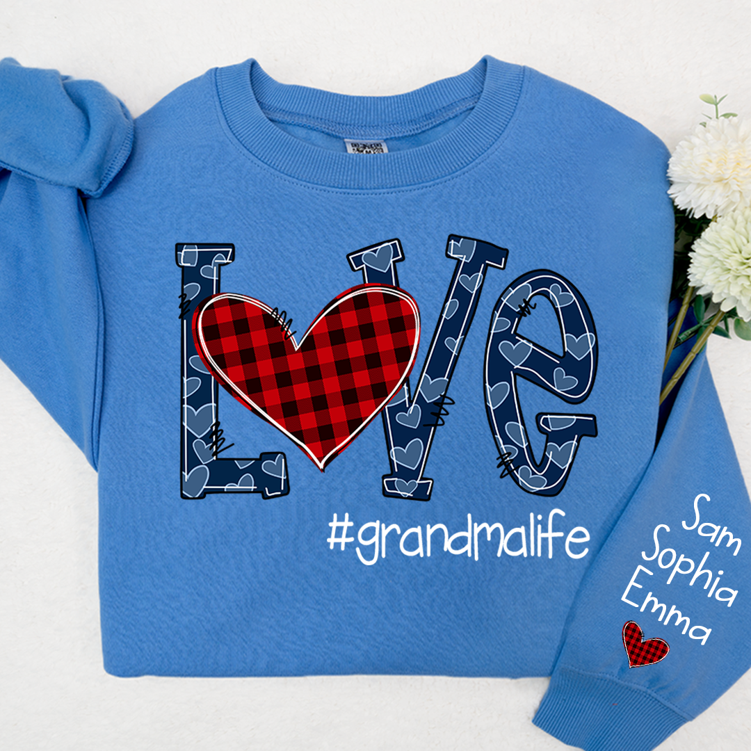 Love grandmalife Sweatshirt with kids Valentine's Day Sweatshirt