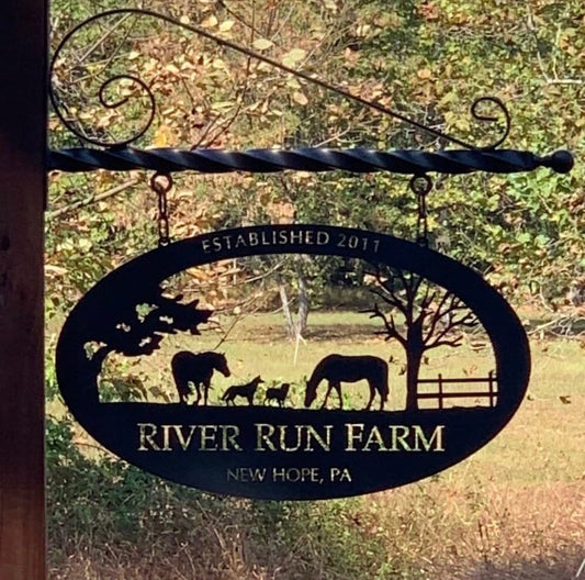 Godmerch- Cut Metal Sign- Large Personalized Metal Sign Horse Dog Fence Cat, Gift For Dog Lover, Home Decor