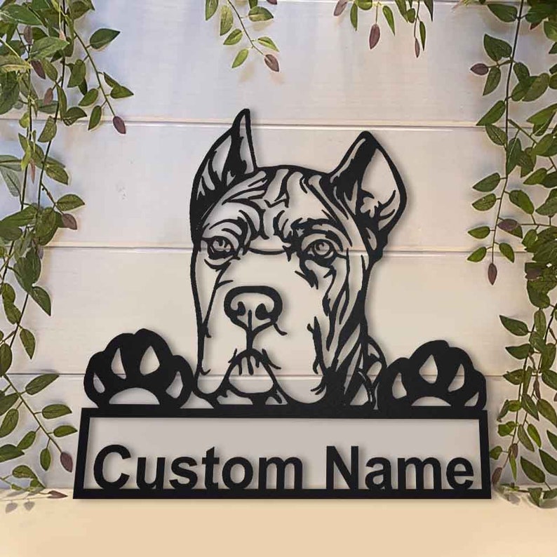 Personalized Cane Corso Dog Metal Sign Art, Custom Cane Corso Dog Metal Sign, Dog Gift, Birthday Gift, Animal Funny