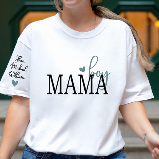 Personalized Mama Shirt with Kids Names Custom Mama T Shirt Minimalist Mama Gift for Mom Gift For Mother's Day Christmas Birthday