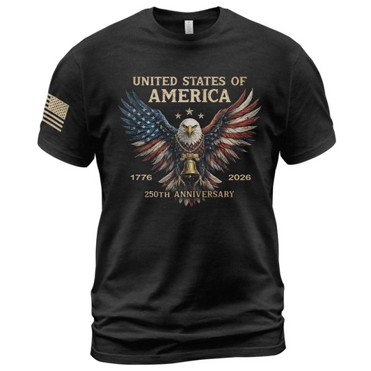 United States of America 250th Anniversary Shirt, Patriotic Eagle USA Flag Graphic Tee, America 1776 2026 Independence Day Apparel