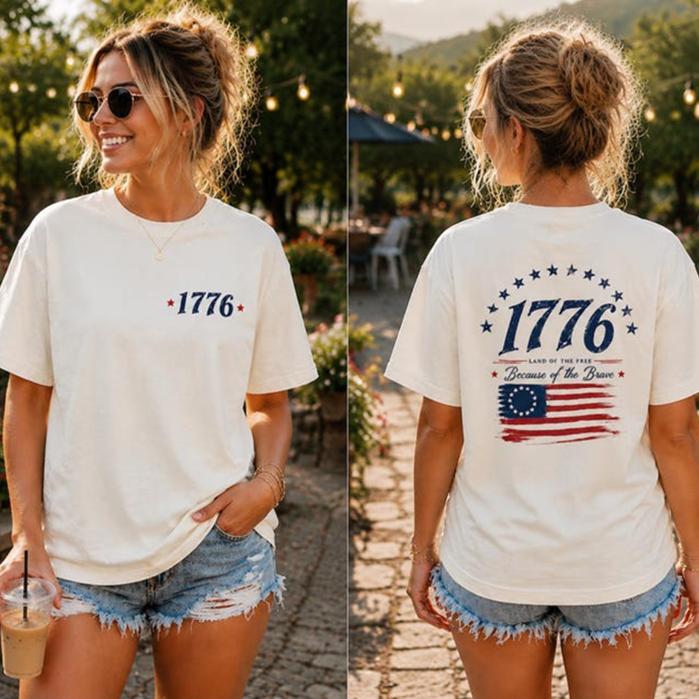 Vintage 1776 Patriotic Shirt, Betsy Ross American Flag Tee, Red White Blue Independence Day Shirt for Adults, 250th Anniversary Shirt