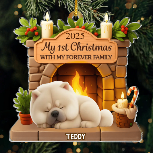 Custom Chow Chow Dog Spaniel Acrylic Ornament, Custom Pet Design, Unique Christmas Gift for Dog Moms, Dads & Animal Lovers Ornament