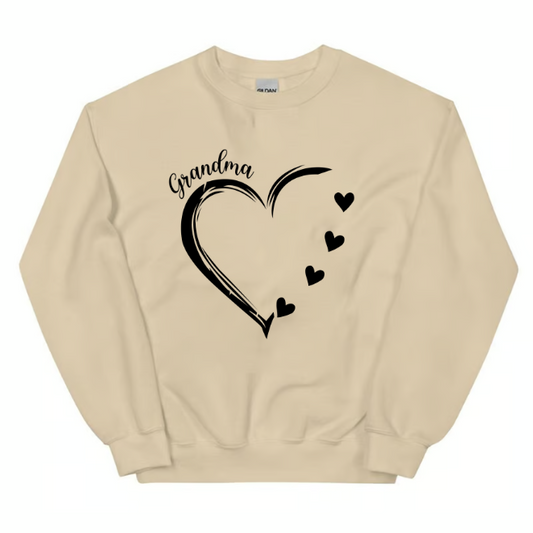 Grandma and Grandkids Hearts, Gift For Grandma Sweatshirt