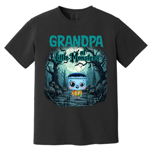 Customized Little of Monsters Grandpa Halloween T- Shirt