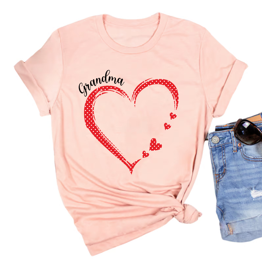 Color Heart Grandma And Grandkids Classic Canvas
