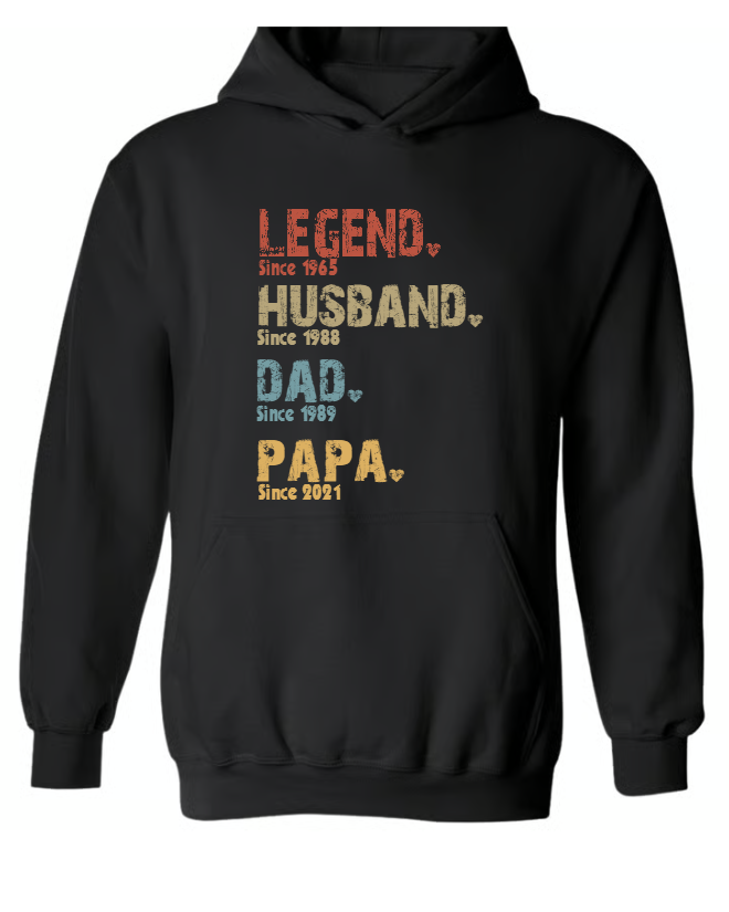 Legend Husband Dad Papa Since, Gift Father's Day