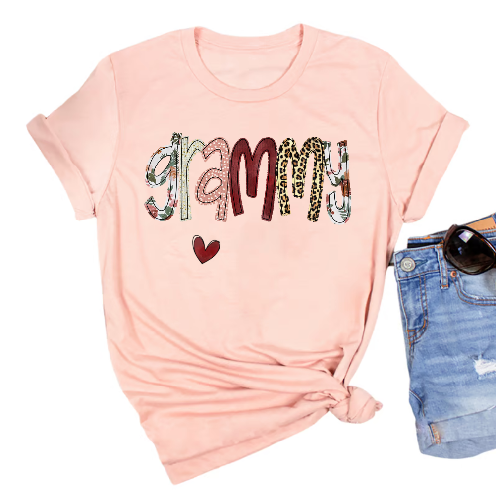 Custom Grammy Mom Heart Kids Classic Canvas