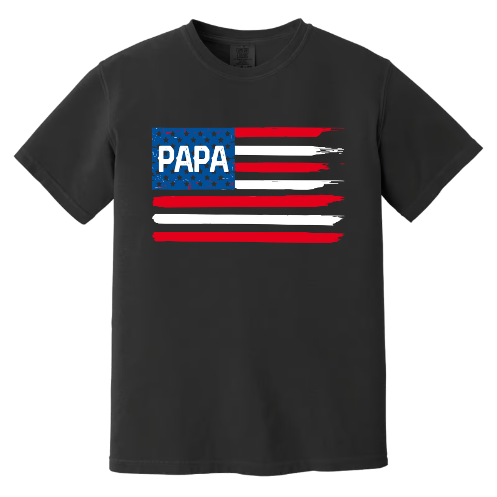 Personalized Papa with grandkids Flag US