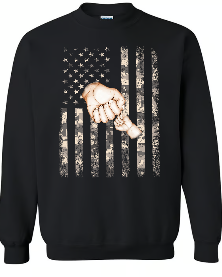 Personalized Father's Day Shirt Grandpa And Kid Fist Bump Custom Dad Grandpa Papa
