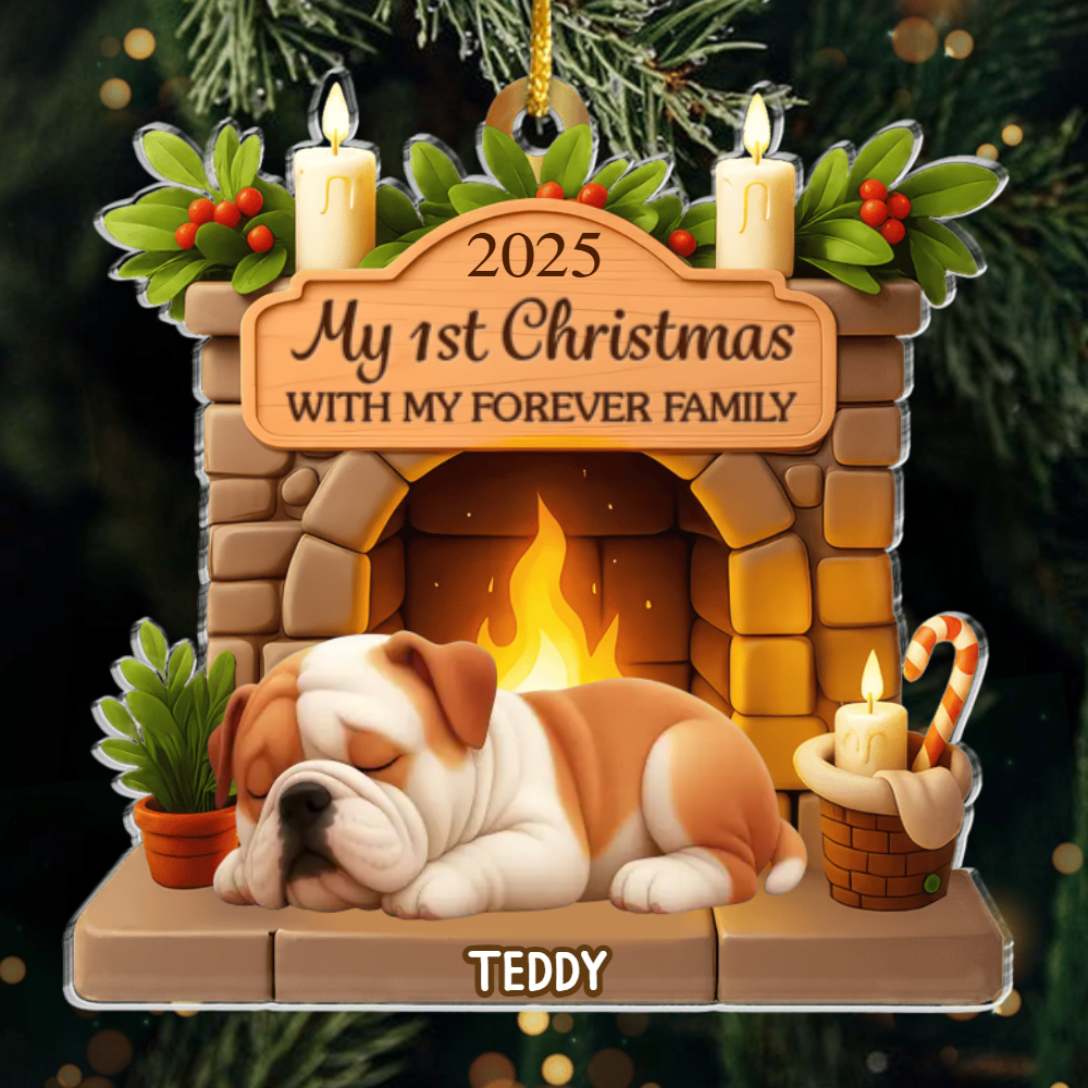Custom American Bulldog Acrylic Ornament, Custom Pet Design, Unique Christmas Gift for Dog Moms, Dads & Animal Lovers Ornament