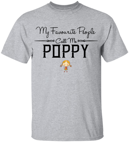 My Favourite People Call Me Poppy, Custom Poppy And Kids, Grandpa Gift TH