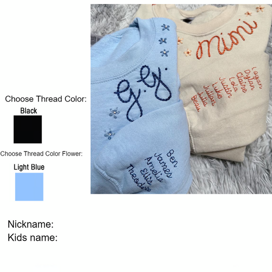 Custom Hand Embroidered Stitched CTH01 Sweatshirt