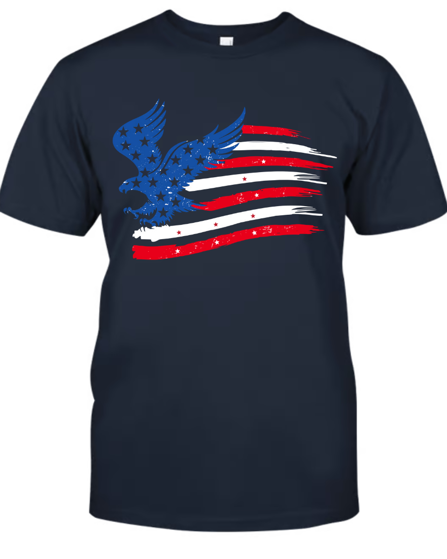 Personalized Papa Shirt, Custom Papa with Grandkids Names 4th Of July T-Shirt, Father's Day Independence Day Shirt