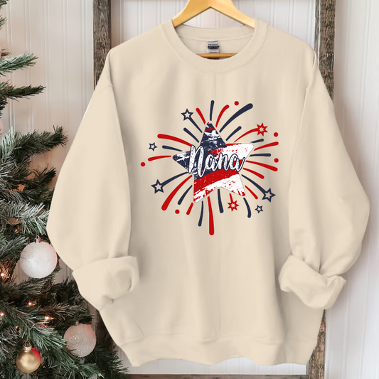 Nana And Kids Firework America Flag CTH01