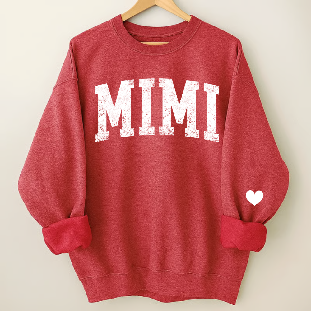 Custom Mimi Est with Granddaughter and Grandson Names Sweatshirt