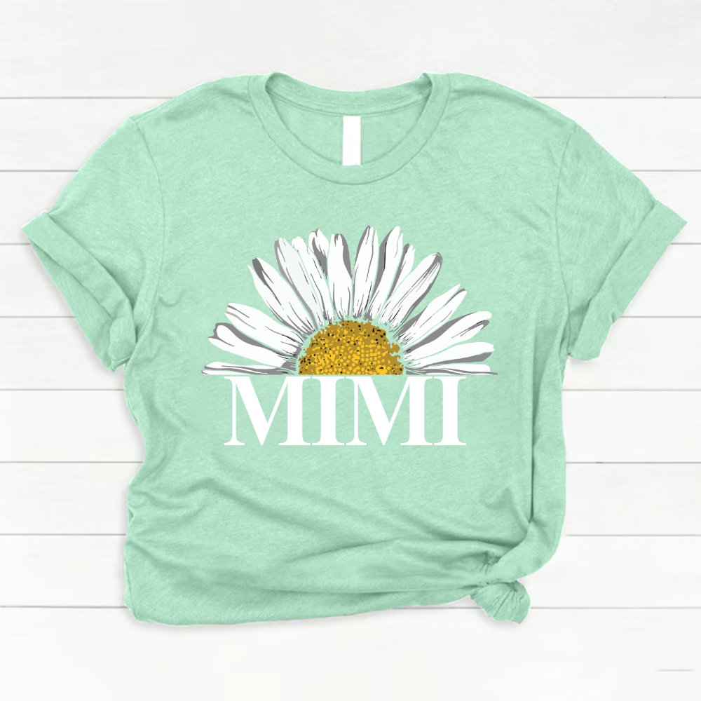 Personalized Mimi And Grandkids Daisy , Mother's Day Gift Grandma Comfort Colors T-Shirt