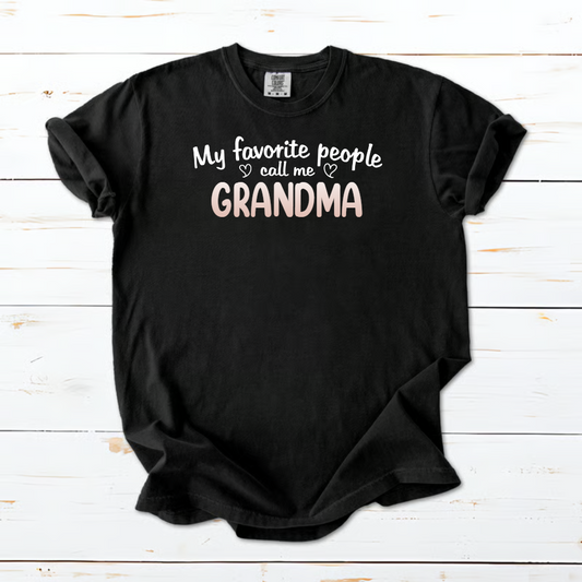 Comfort Colors Favorite People Call Me Grandma Word Search Puzzle - Personalized Shirt Comfort Colors