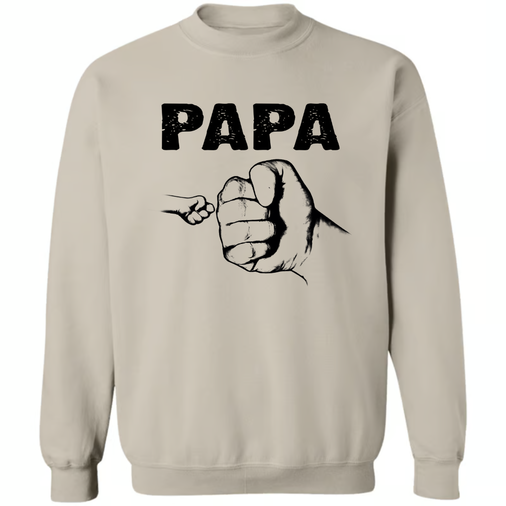 Personalized Papa And Grandkids Hand Sweatshirt