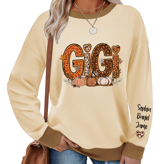 Fall Leopard Nana Gigi Mimi Mama Pumpkin