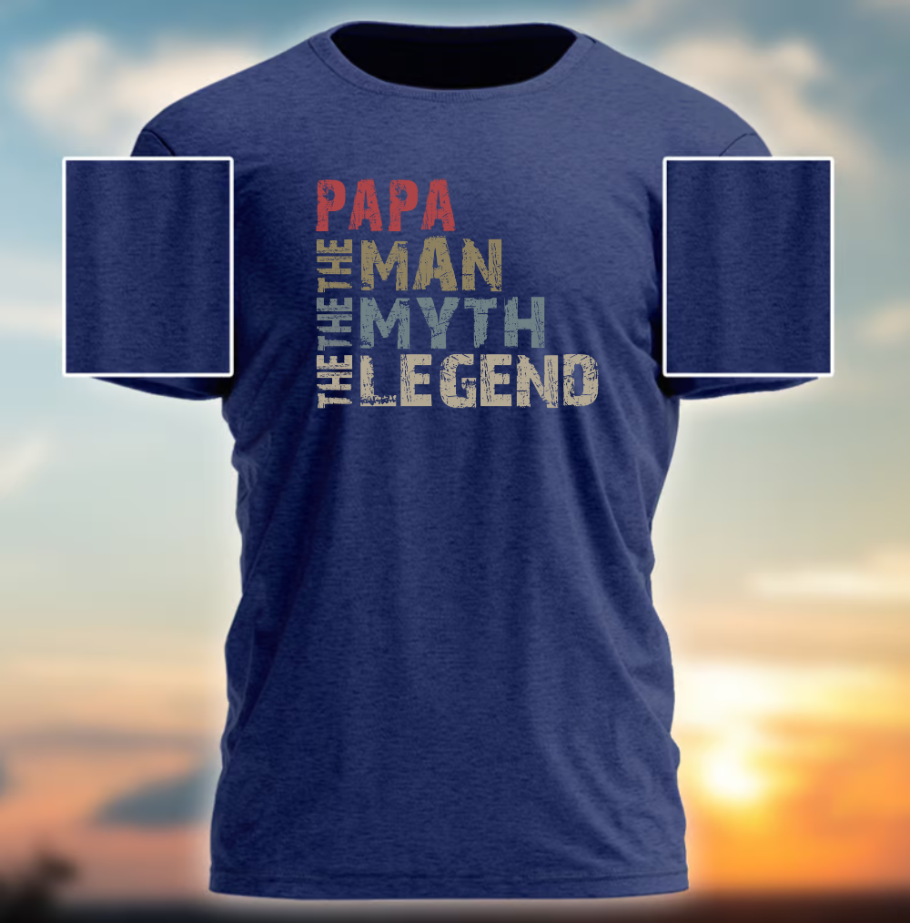 Papa The Man The Myth The Legend And Grandkids T-Shirt