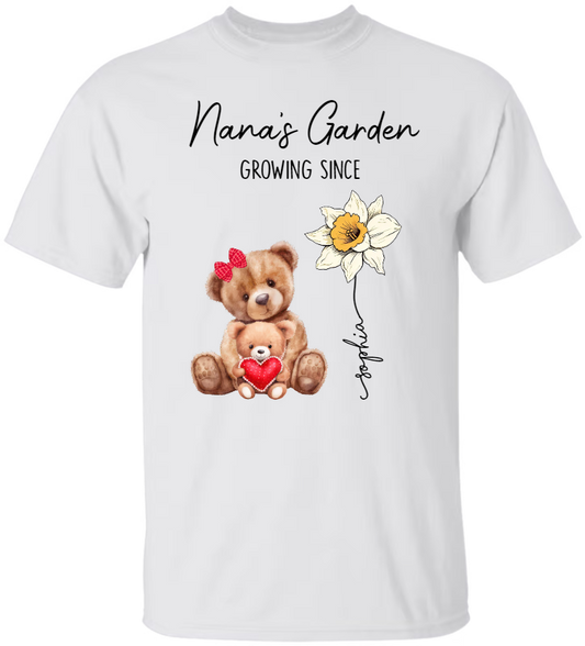 Nana's Garden Bear Shirt, Custom Grandma With Kid, Mother's Day Gift TH