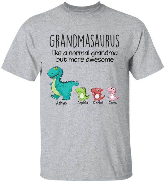 Grandmasaurus And Kids Custom Name CTH01 T-Shirt
