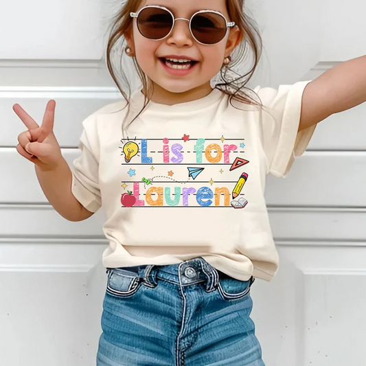 Custom Name First Day Of School, Kids/Teacher Back To School