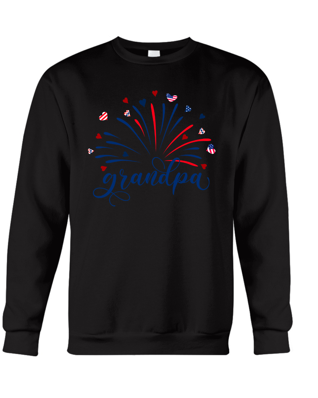Firework America Flag Grandpa And Kids T-Shirt
