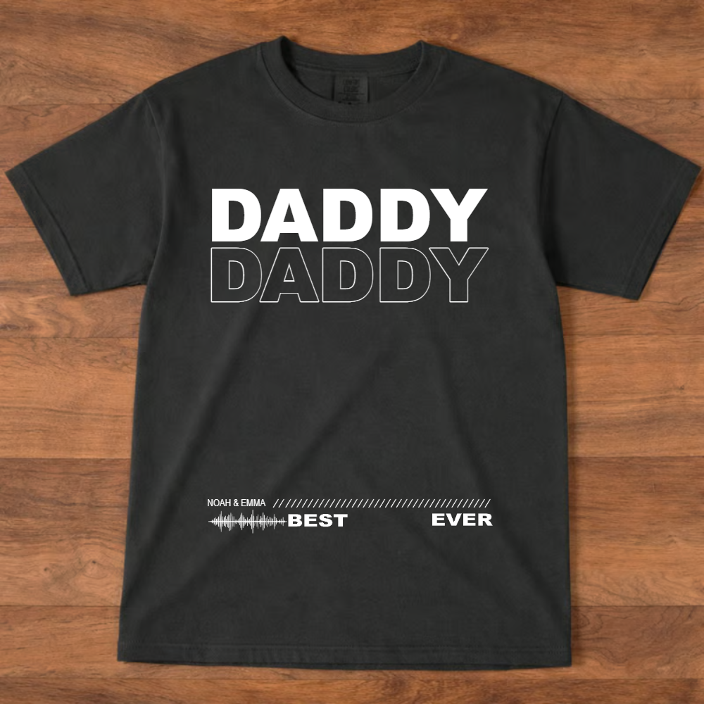 Personalized Daddy Photo Shirt, Custom Picture Collage Tee with Kids Names, Best Daddy Ever Family T Shirt, Father's Day Apparel for Dad