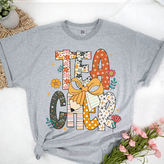 Floral Teacher Custom Teacher Name Back to School