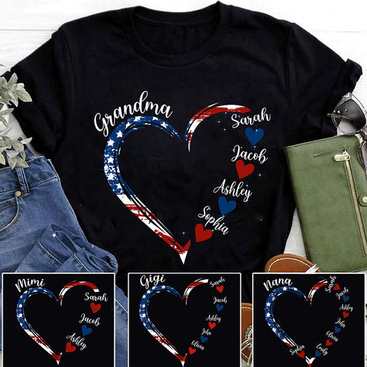 Grandma and Grandkids American Hearts Classic Canvas