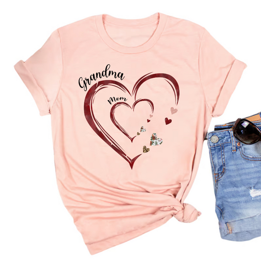 Heart Mom and Grandma CTH01 Classic Canvas