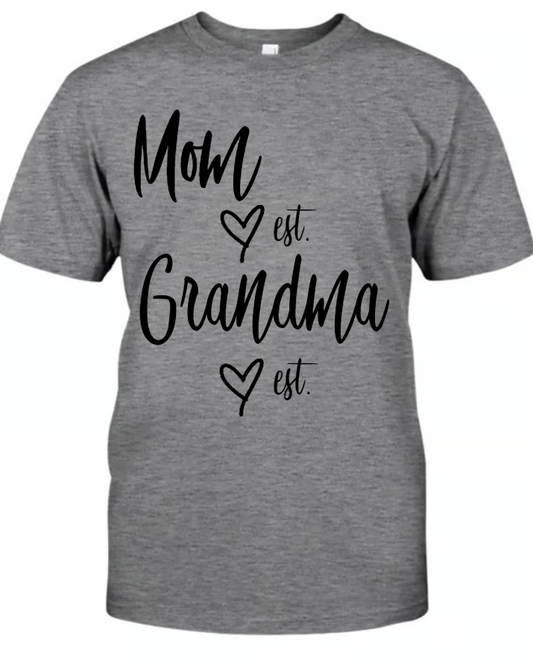 Personalized Mom Est Grandma Est CTH01
